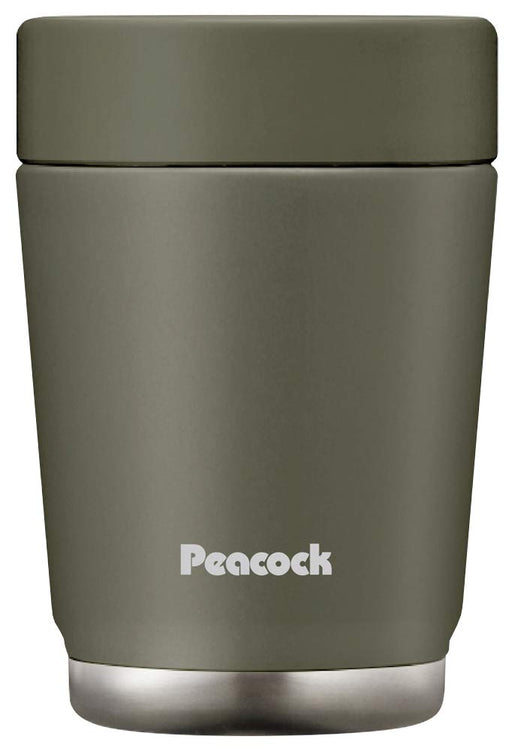 The-Peacock Lunch Jar 0.38L Thermal Container in Khaki from Japan-Kiichin - The #1 Place for Japanese Goods in Your Hand!