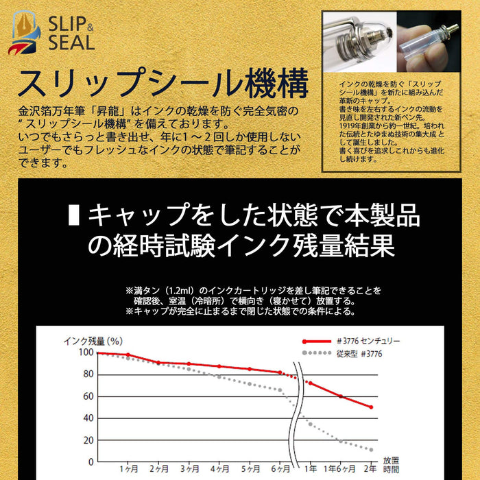 Platinum Fountain Pen Japan Century Kanazawa Foil Shoryu Medium Point Pnb-35000H#57-3-Kiichin - The #1 Place for Japanese Goods in Your Hand!