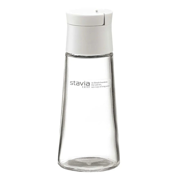 Risu Stavia Luxe Soda Glass Salt & Pepper Shaker 140ml - Elegant White-Kiichin - The #1 Place for Japanese Goods in Your Hand!