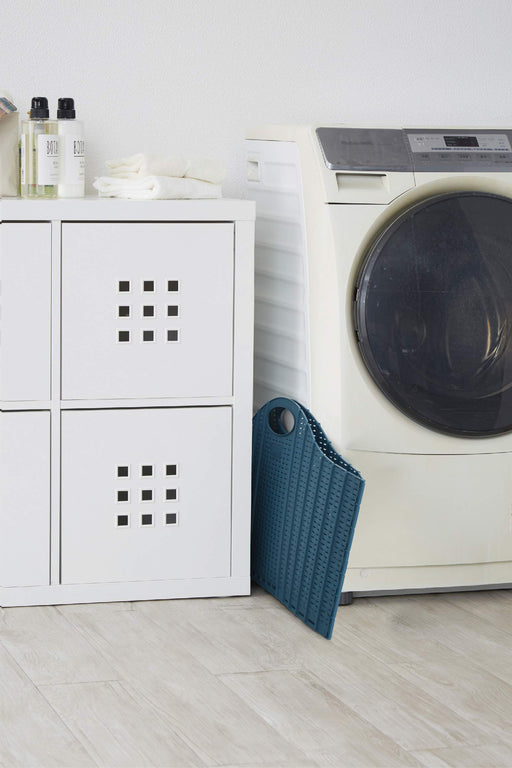 Seiei Japan Blue Rattan Style Laundry Basket - Compact Storage-Kiichin - The #1 Place for Japanese Goods in Your Hand!