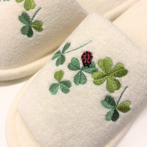 Senko Ivory Ladybug Slippers - Japanese Footwear 63618-Kiichin - The #1 Place for Japanese Goods in Your Hand!