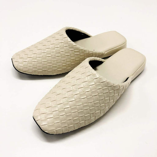 Senko M+Home Japan Texele Beige Synthetic Leather Slippers-Kiichin - The #1 Place for Japanese Goods in Your Hand!