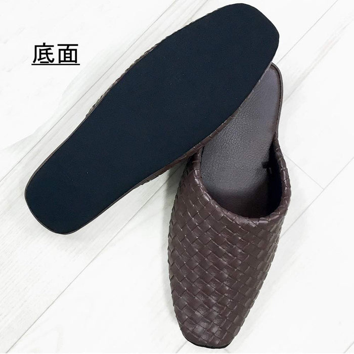 Senko M+Home Japan Texele Beige Synthetic Leather Slippers-Kiichin - The #1 Place for Japanese Goods in Your Hand!