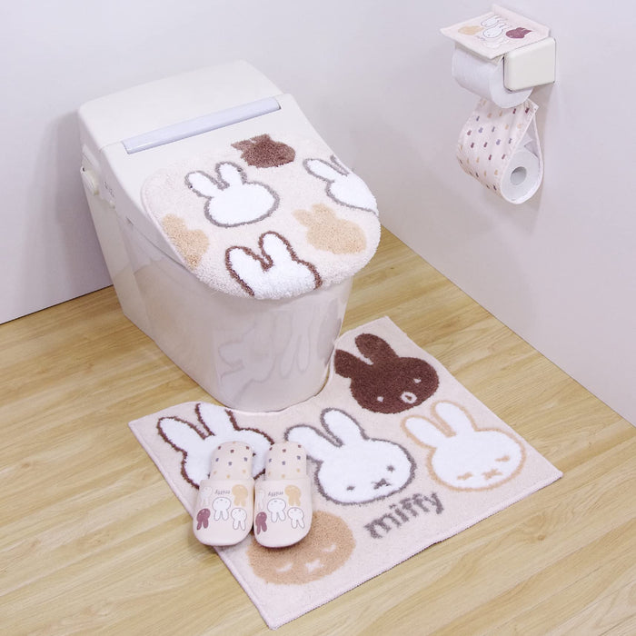 Senko Miffy Beige Toilet Lid Cover with Suction Sheet - Japan 65340-Kiichin - The #1 Place for Japanese Goods in Your Hand!