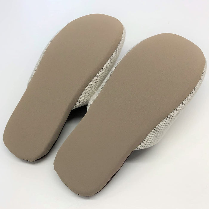 Senko Snoopy Cafe Knit Slippers - Beige, 24Cm (60587)-Kiichin - The #1 Place for Japanese Goods in Your Hand!