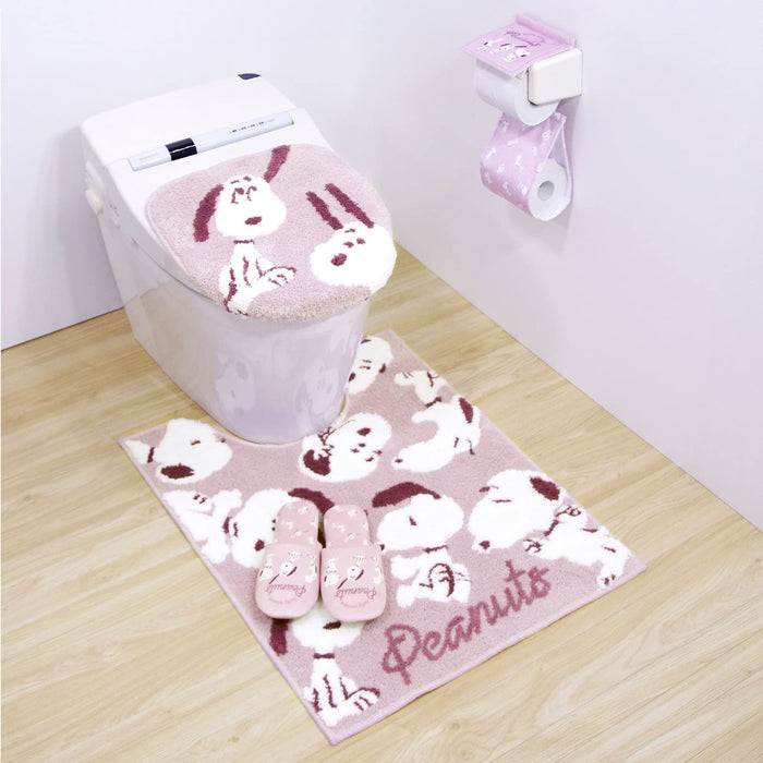 Senko Japan Snoopy Toilet Mat - 80X60Cm, Fluffy Pink Animal Character-Kiichin - The #1 Place for Japanese Goods in Your Hand!