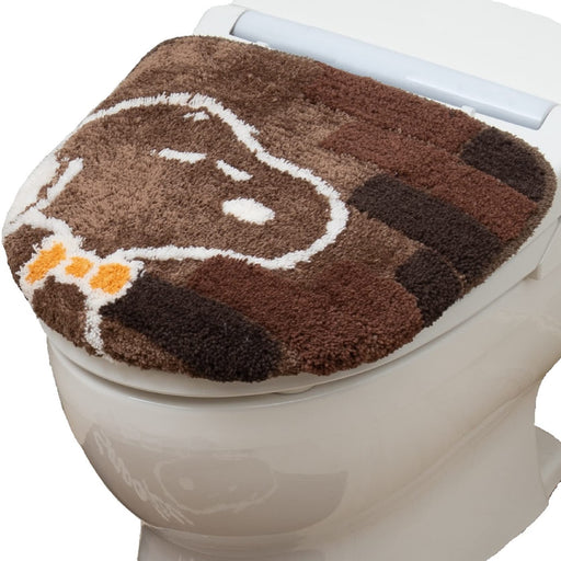 Senko Japan Snoopy Toilet Lid Cover Cleaning Brown Character 65182 - User-Friendly Toilet Lid Cover-Kiichin - The #1 Place for Japanese Goods in Your Hand!