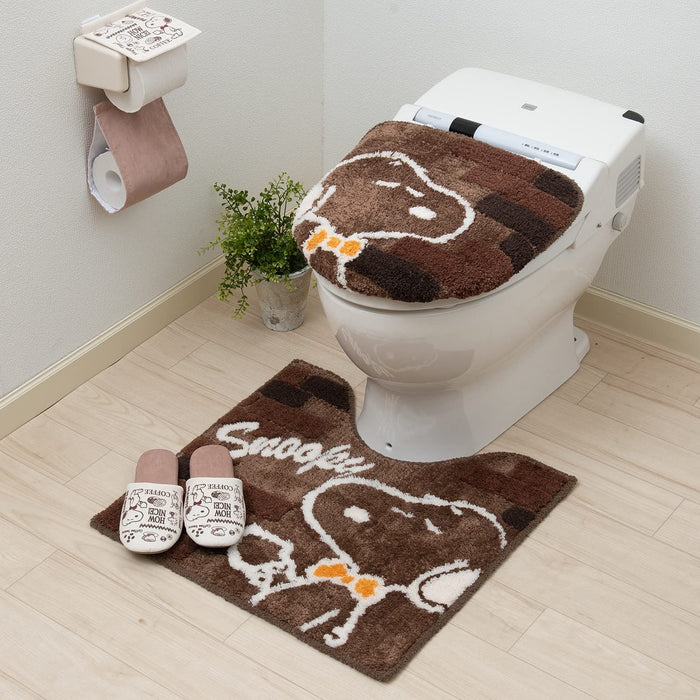 Senko Japan Snoopy Toilet Lid Cover Cleaning Brown Character 65182 - User-Friendly Toilet Lid Cover-Kiichin - The #1 Place for Japanese Goods in Your Hand!
