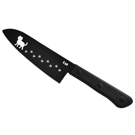 Kai Nyammy Cat Knife Set Santoku Fruit Scissors Board Towel-Kiichin - The #1 Place for Japanese Goods in Your Hand!