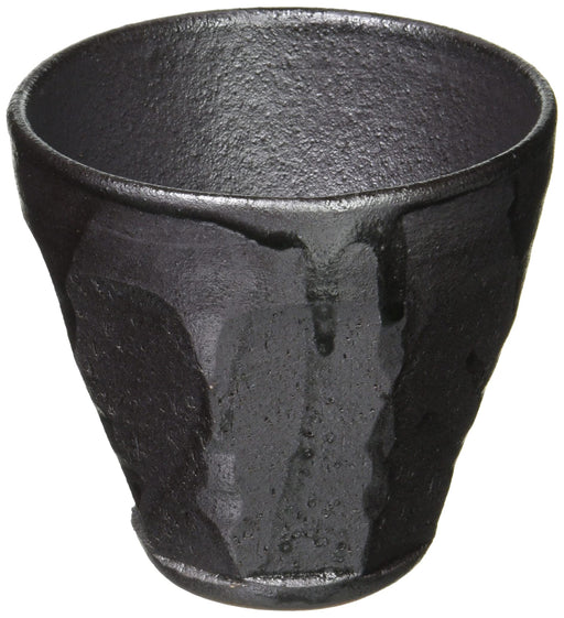 Marui Ceramics Shigaraki Ware Hechimon Rock Cup - Rust Black-Kiichin - The #1 Place for Japanese Goods in Your Hand!