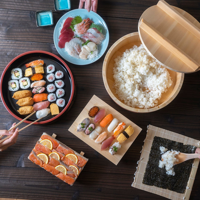 Shimojima Large Hinoki Cypress Wooden Sushi Geta Plate for 1 Serving-Kiichin - The #1 Place for Japanese Goods in Your Hand!
