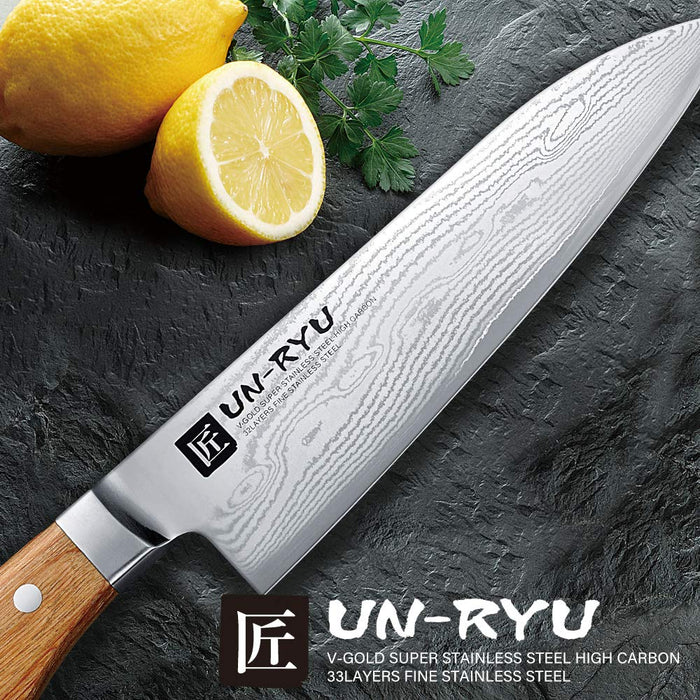 Shimomura Kougyou Japanese Santoku Knife - Damascus Steel VG-10 33 Layers-Kiichin - The #1 Place for Japanese Goods in Your Hand!