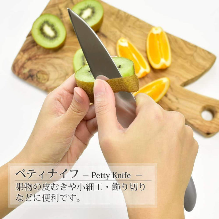 Shimomura Kougyou 3pc Knife Set Santoku 165mm Gyuto 180mm Petty 125mm Molybdenum Vanadium Steel Dishwasher Safe OVD-80 Made in Niigata Tsubame-Sanjo-Kiichin - The #1 Place for Japanese Goods in Your Hand!