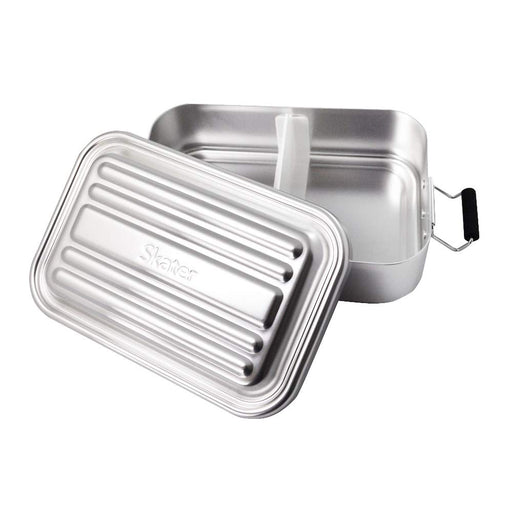 Skater AFT6B Bento Box Silver 600ml 172x108x56mm Single Tier Dome Shape-Kiichin - The #1 Place for Japanese Goods in Your Hand!