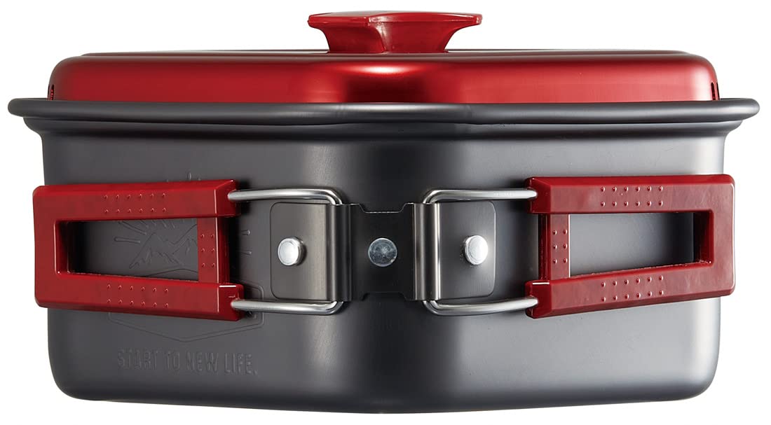 Skater Aluminum Square One Pot Ramen Cooker 1.2L Red Anc1-A-Kiichin - The #1 Place for Japanese Goods in Your Hand!