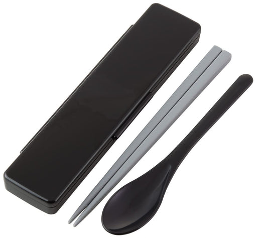 Skater 21cm Rich Black Antibacterial Chopsticks & Spoon Set CCS45SAAG-A-Kiichin - The #1 Place for Japanese Goods in Your Hand!