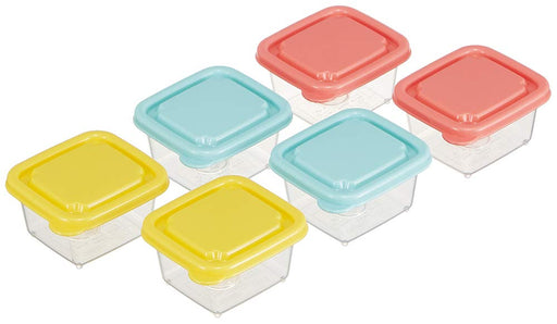 Skater Japan Mini Seal Container Storage Set with Rack - 6 Pieces, 3 Colors, 60ml-Kiichin - The #1 Place for Japanese Goods in Your Hand!