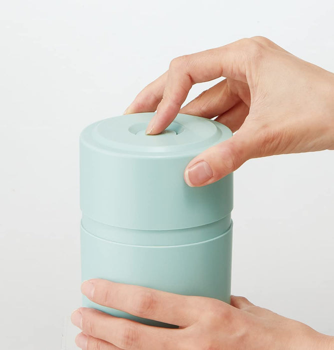 Skater Japan Smoke Blue Push Button Pos5-A Airtight Storage Container-Kiichin - The #1 Place for Japanese Goods in Your Hand!
