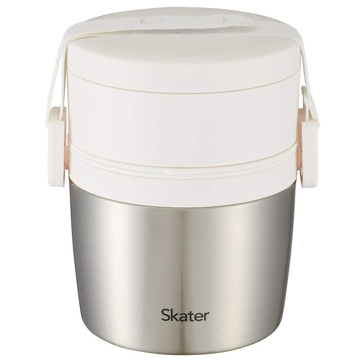 Skater Japan Stainless Steel Lunch Box Bento Box 600Ml White Stlbt6-Kiichin - The #1 Place for Japanese Goods in Your Hand!