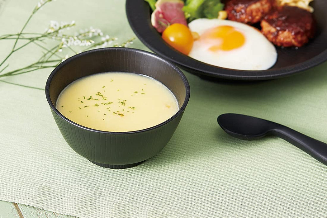 Skater Wood Grain Soup Bowl 330ml Black Japan NBLS2-Kiichin - The #1 Place for Japanese Goods in Your Hand!