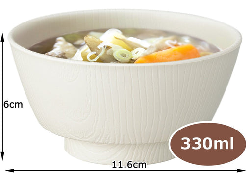 Skater Wood Grain Soup Bowl 330ml Cream Japan NBLS2-Kiichin - The #1 Place for Japanese Goods in Your Hand!