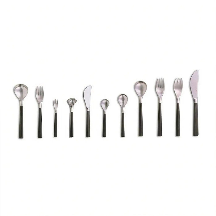 Nihon Yoshokki Japan Sori Yanagi Black Handle Pastry Fork - 12.7Cm-Kiichin - The #1 Place for Japanese Goods in Your Hand!