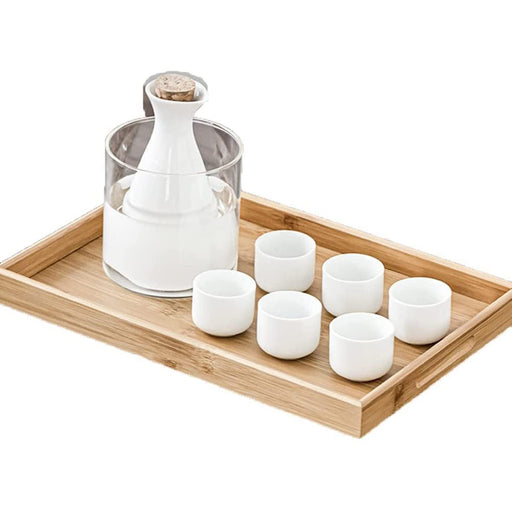 Sxrc 9-Piece Japanese Sake Set - Warming Bowl, Tokkuri, 6 Cups, Tray, Whiskey Bottle Barware-Kiichin - The #1 Place for Japanese Goods in Your Hand!
