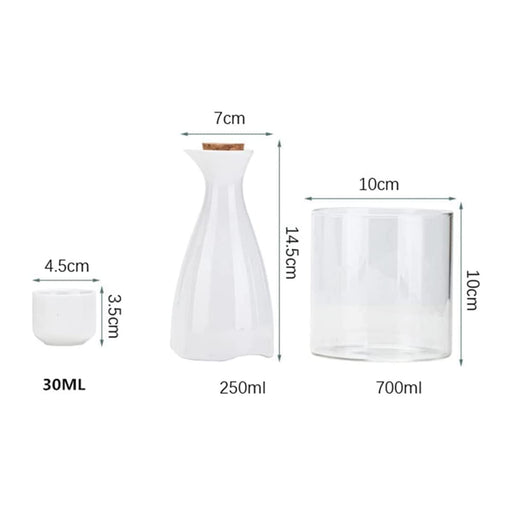 Sxrc 9-Piece Japanese Sake Set - Warming Bowl, Tokkuri, 6 Cups, Tray, Whiskey Bottle Barware-Kiichin - The #1 Place for Japanese Goods in Your Hand!