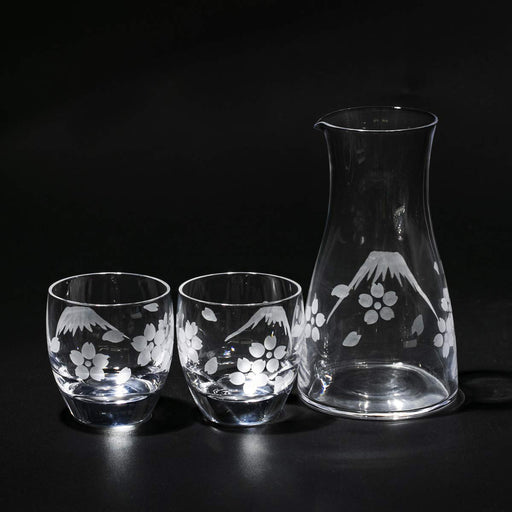 Taburō Koubou Mt. Fuji Cherry Blossoms Sake Set - Japan Cosmetic Box-Kiichin - The #1 Place for Japanese Goods in Your Hand!