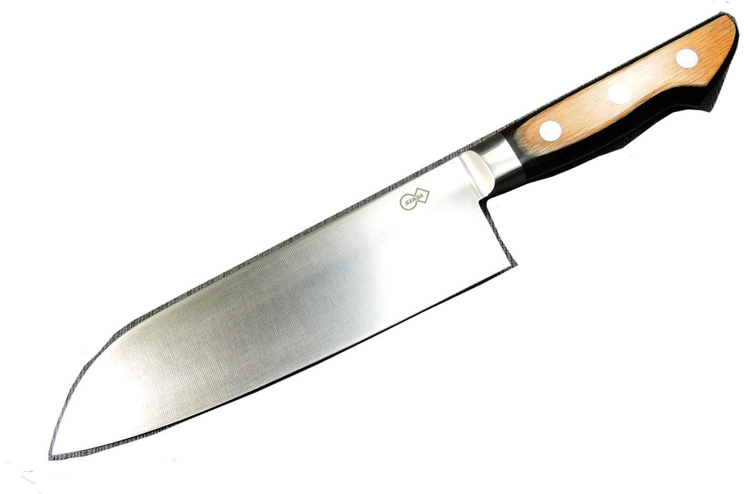 Takayuki Sakai Santoku Knife 180mm 16661 (Wood Grain Handle)-Kiichin - The #1 Place for Japanese Goods in Your Hand!