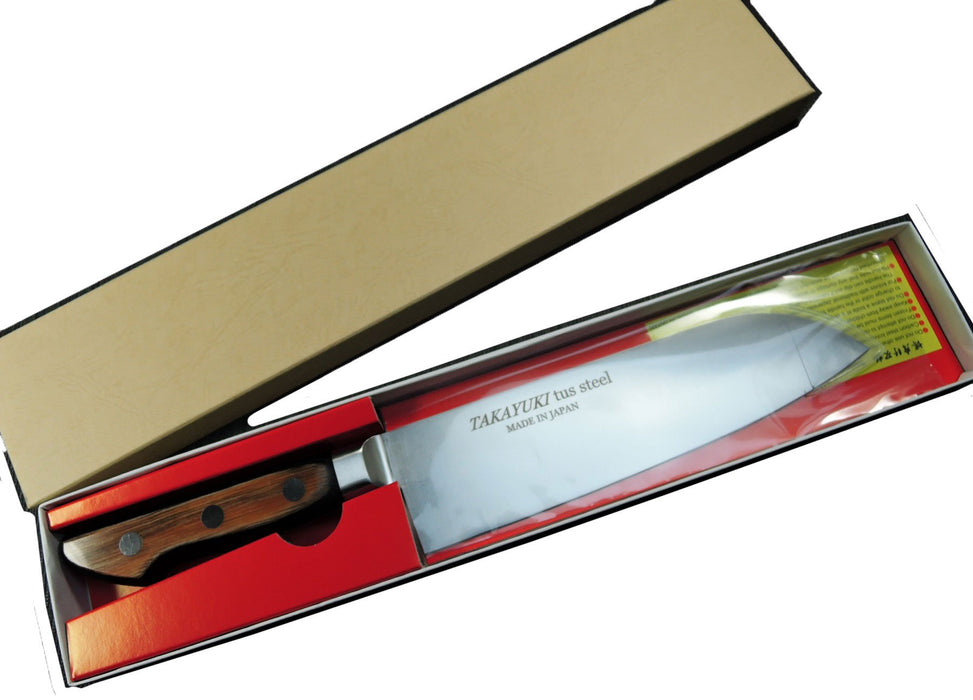 Takayuki Sakai Santoku Knife 180mm 16661 (Wood Grain Handle)-Kiichin - The #1 Place for Japanese Goods in Your Hand!