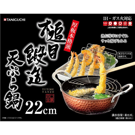 22cm Taniguchi-Metal Japan IH Tempura Pan-Kiichin - The #1 Place for Japanese Goods in Your Hand!