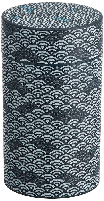 Tatsumiya Large Seigaiha Tea Canister - Authentic Japanese Style-Kiichin - The #1 Place for Japanese Goods in Your Hand!