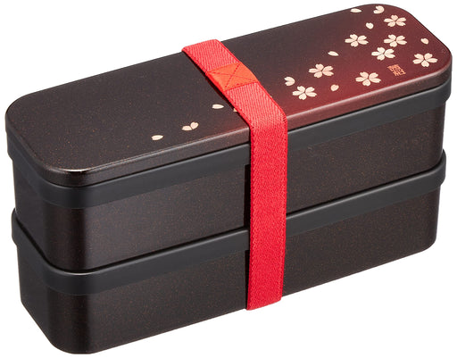 Tatsumiya Akanezakura 2-Tier Bento Box - Japan Red (W17.5xD6xH9) - 50094-Kiichin - The #1 Place for Japanese Goods in Your Hand!