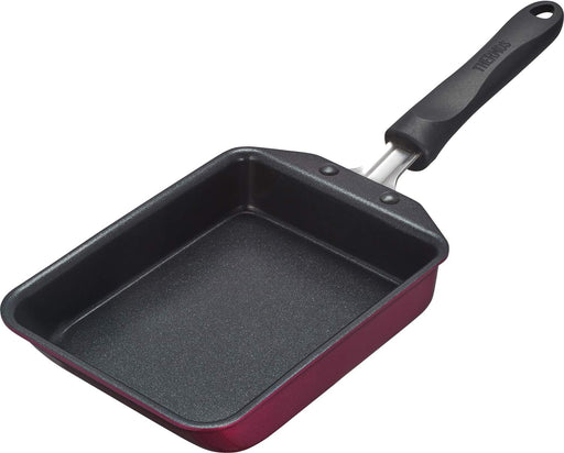 Thermos Japan Durable Series 13Cm Egg Frying Pan - IH Compatible Kff-013E Red-Kiichin - The #1 Place for Japanese Goods in Your Hand!