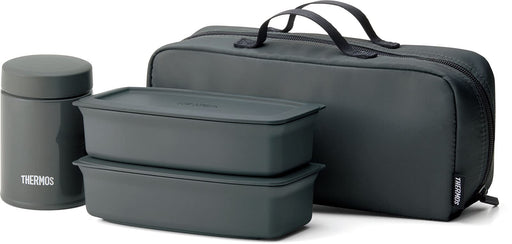 Thermos Japan Soup Lunch Set Dark Gray Jea-1000 Dgy-Kiichin - The #1 Place for Japanese Goods in Your Hand!