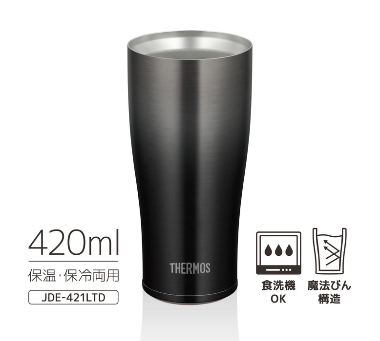 Thermos 420ml Black Gradation Vacuum Tumbler - JDE-421LTD BK-G Japan-Kiichin - The #1 Place for Japanese Goods in Your Hand!