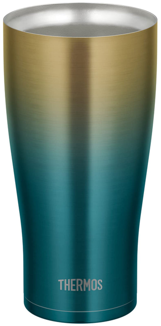 Thermos Japan 600Ml Blue Gold Vacuum Insulated Tumbler-Kiichin - The #1 Place for Japanese Goods in Your Hand!