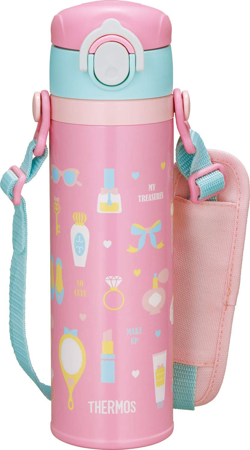 Thermos Japan 500Ml Pink Joi-500P Vacuum Insulated Kids Mobile Mug-Kiichin - The #1 Place for Japanese Goods in Your Hand!