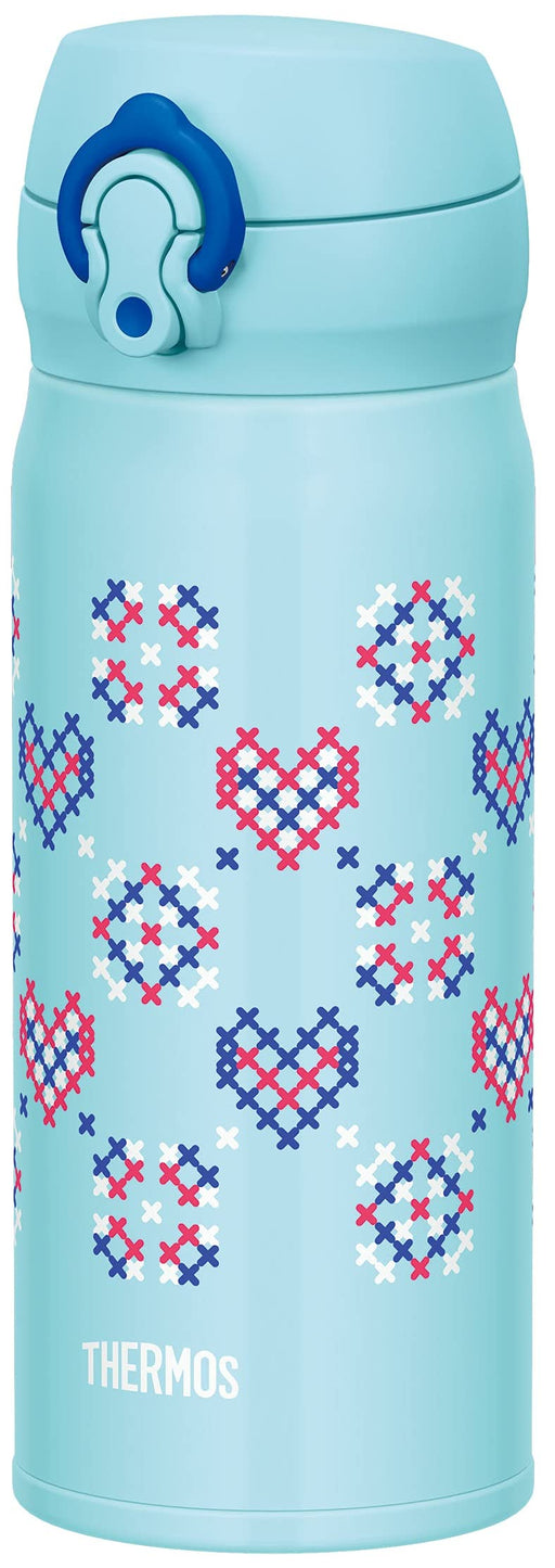 Thermos Japan 400Ml Blue Stitch Jnl-403 Bst Vacuum Insulated Water Bottle-Kiichin - The #1 Place for Japanese Goods in Your Hand!