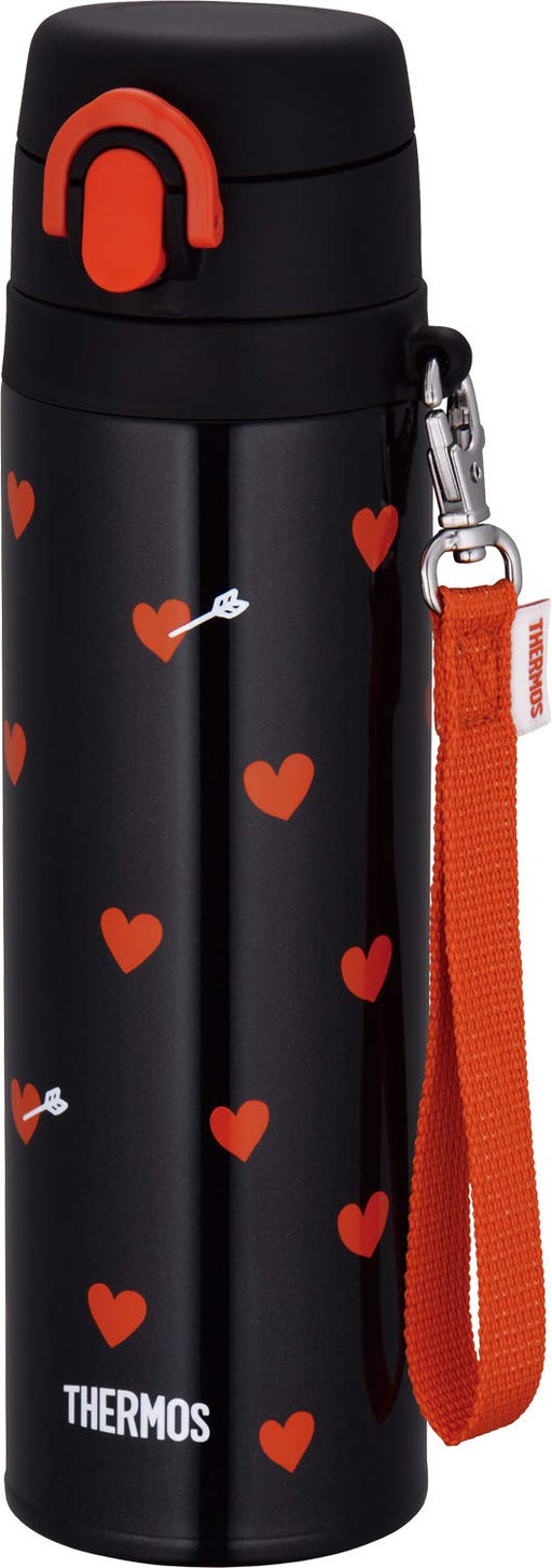 Thermos 550ml Vacuum Insulated Water Bottle - Japan Black Red JNT-551 BKR-Kiichin - The #1 Place for Japanese Goods in Your Hand!