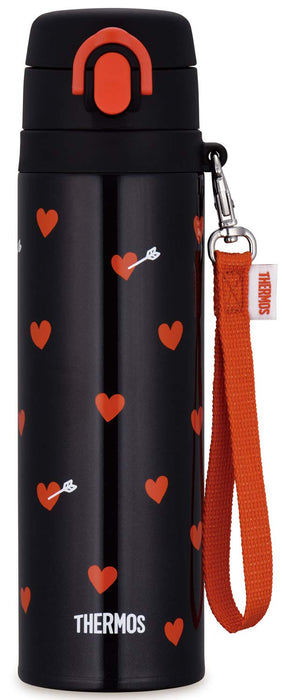 Thermos 550ml Vacuum Insulated Water Bottle - Japan Black Red JNT-551 BKR-Kiichin - The #1 Place for Japanese Goods in Your Hand!