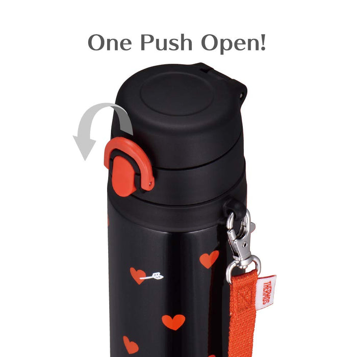 Thermos 550ml Vacuum Insulated Water Bottle - Japan Black Red JNT-551 BKR-Kiichin - The #1 Place for Japanese Goods in Your Hand!