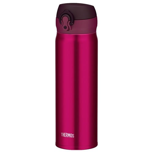Thermos 0.5L Vacuum Insulated Water Bottle - One Touch Open - Burgundy - Jnl-500 Bgd-Kiichin - The #1 Place for Japanese Goods in Your Hand!