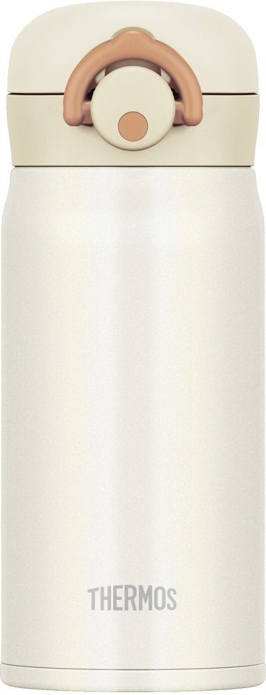 Thermos Vacuum Insulated Water Bottle Mug - Cream White 350Ml Jnr-350 Crw-Kiichin - The #1 Place for Japanese Goods in Your Hand!
