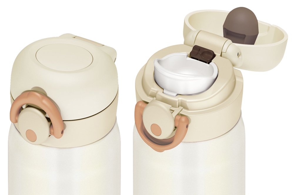 Thermos Vacuum Insulated Water Bottle Mug - Cream White 350Ml Jnr-350 Crw-Kiichin - The #1 Place for Japanese Goods in Your Hand!
