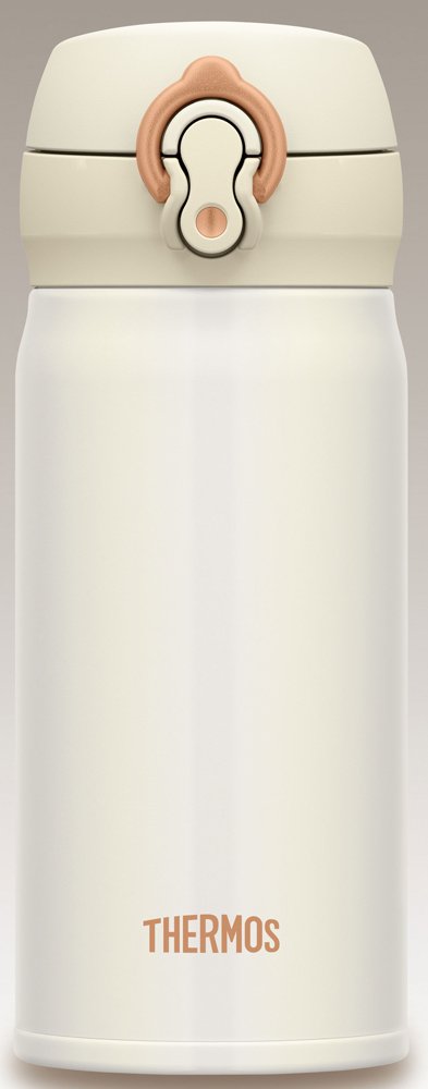 Thermos Japan Vacuum Insulated Water Bottle - Mobile Mug 350ml Pearl White-Kiichin - The #1 Place for Japanese Goods in Your Hand!