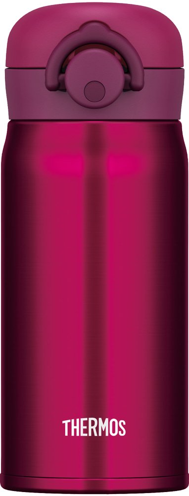 Thermos 350ml Vacuum Insulated Water Bottle - One Touch Open, Wine Red-Kiichin - The #1 Place for Japanese Goods in Your Hand!