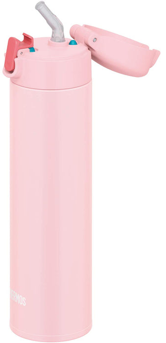 Thermos FJM-450 LP 450ml Vacuum Insulated Straw Bottle - Light Pink Cold Storage-Kiichin - The #1 Place for Japanese Goods in Your Hand!