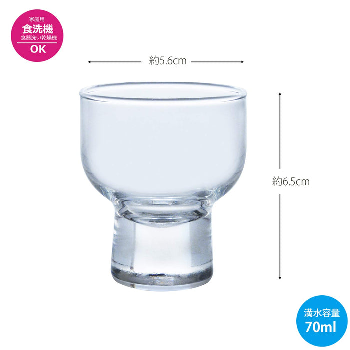 Toyo Sasaki Glass 6-Piece Clear 70Ml Cup - Made In Japan J-00301-Kiichin - The #1 Place for Japanese Goods in Your Hand!